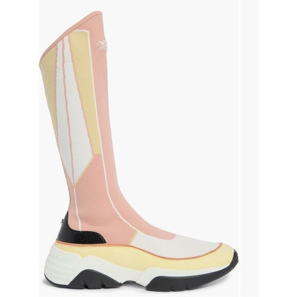 Longchamp Tall Shaft Tennis Boot in Pink NWB & Dustcover Size 6 - Picture 4 of 9